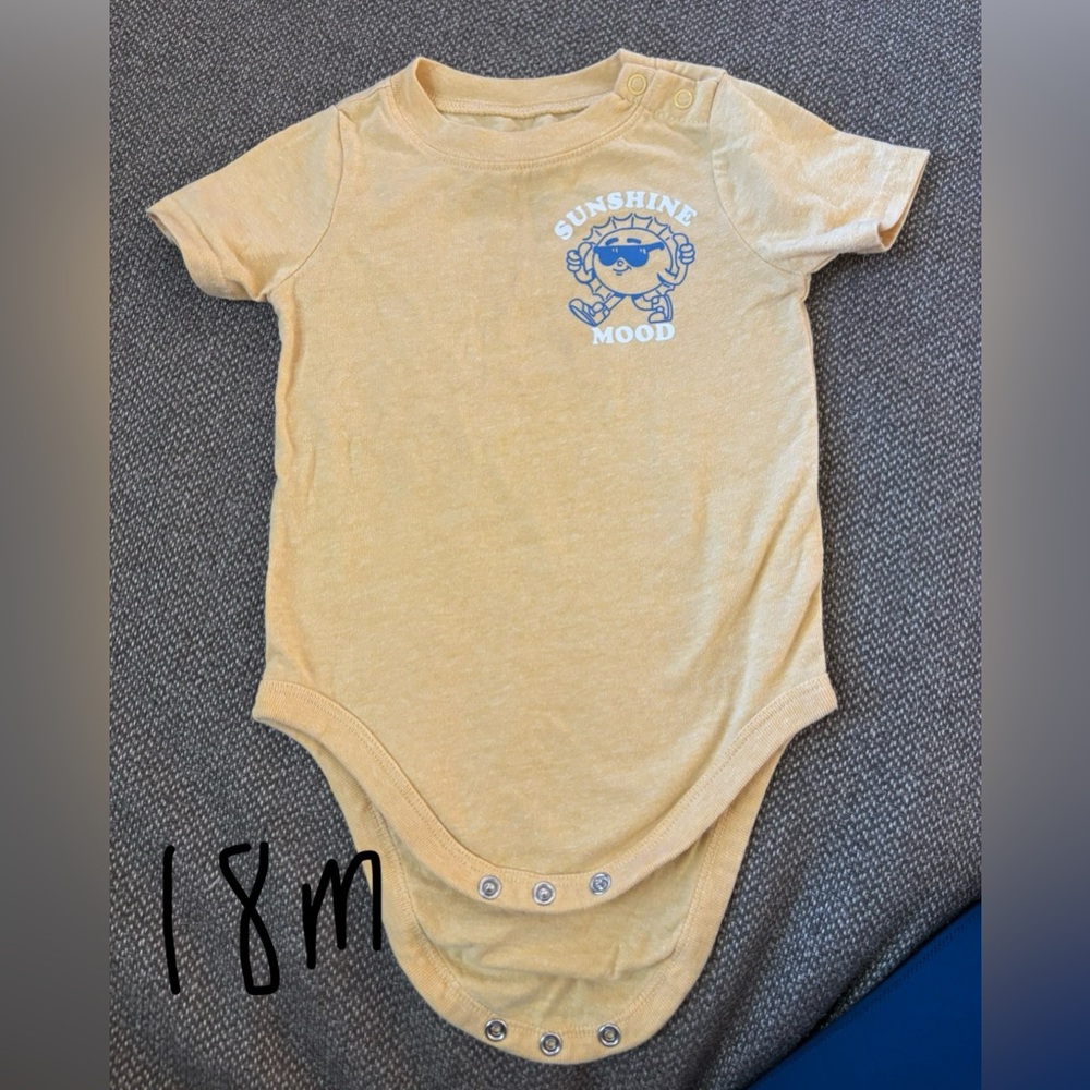 Sunshine Mood Yellow Baby Onesie